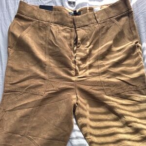 Tan Faux Suede Pants